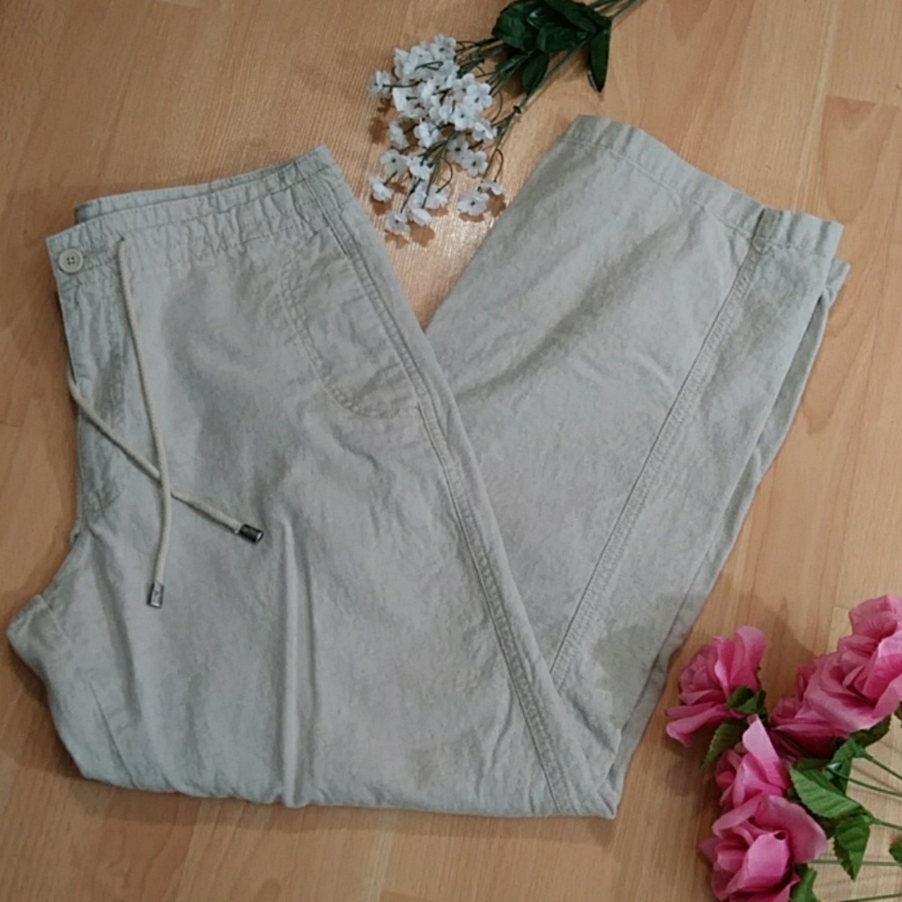 🍍Marc Anthony linen Drawstring Long Pants